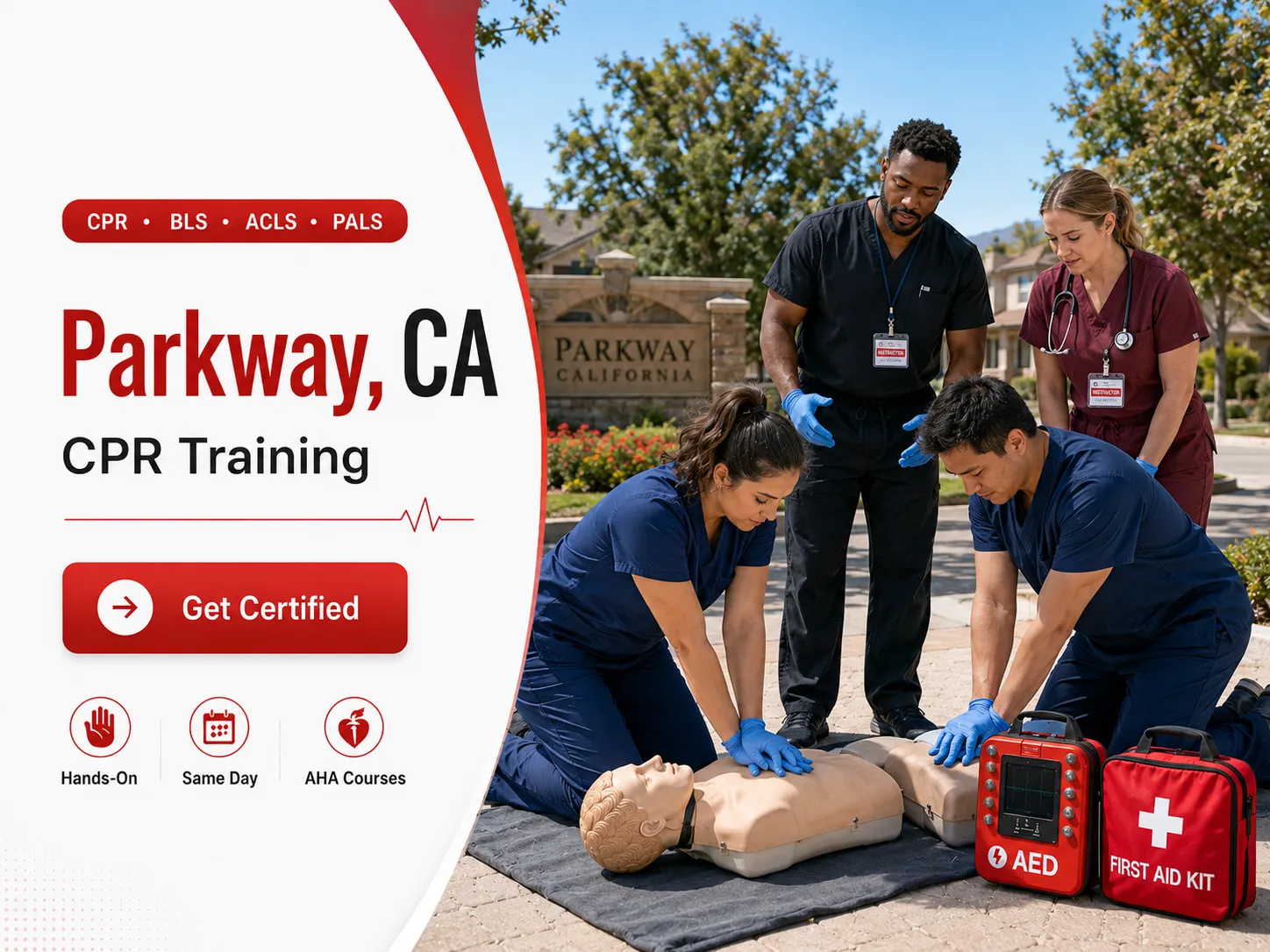 CPR BLS, ACLS & PALS Certification Courses Near Parkway, CA