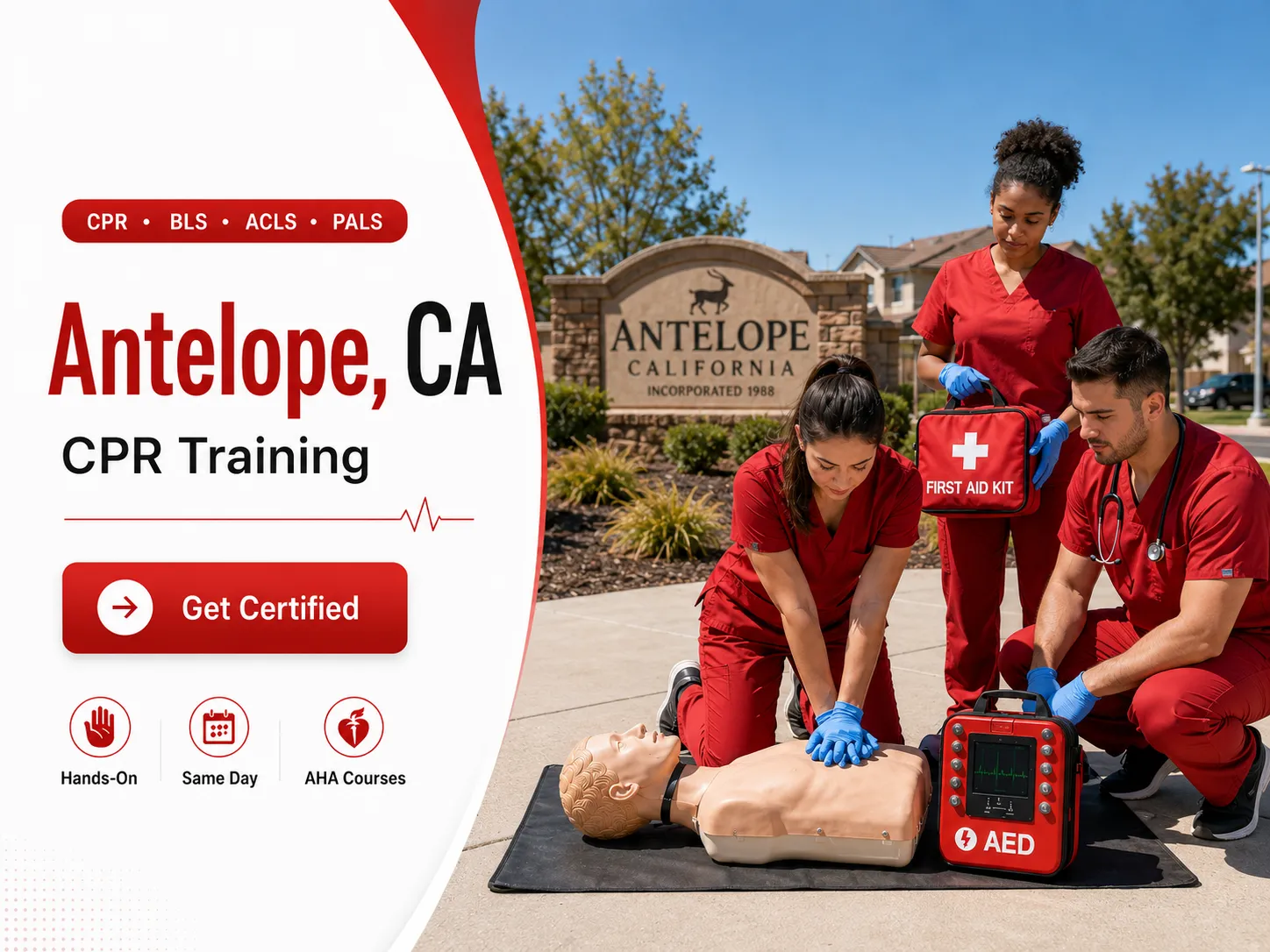 ACLS pharmacology and rhythm training class in Antelope, CA