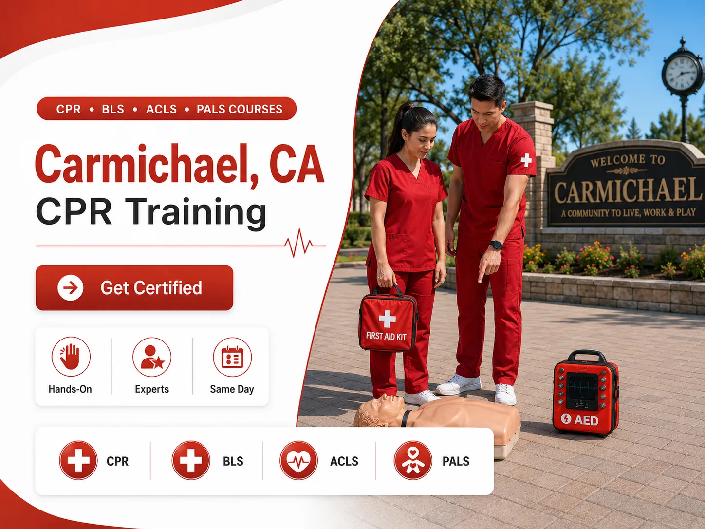 ACLS training with cardiac monitors in Carmichael, CA