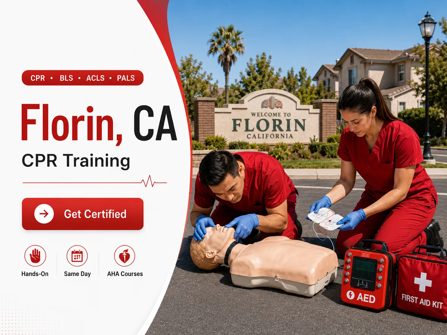 CPR BLS ACLS PALS certification class in Florin, CA