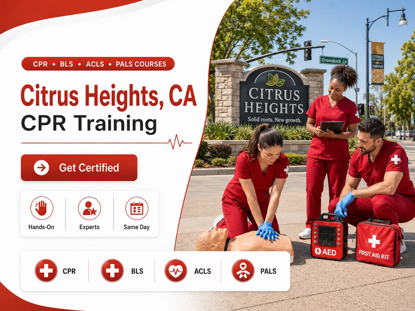 CPR BLS, ACLS & PALS Certification Classes in Citrus Heights, CA