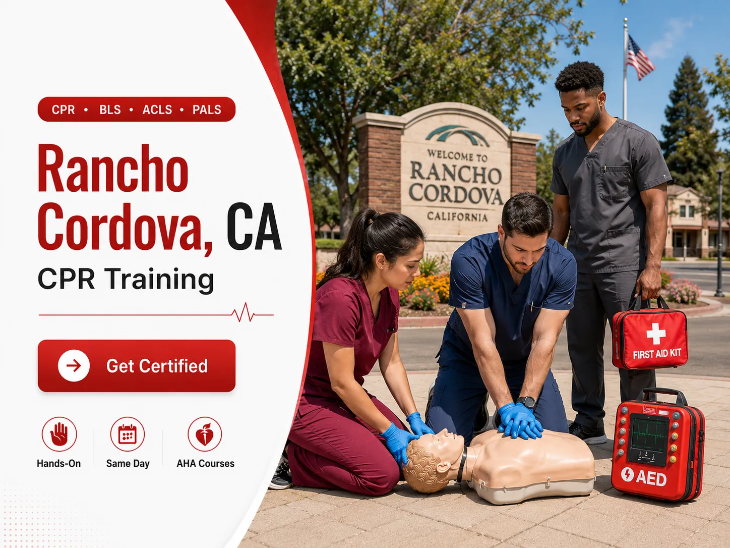 CPR training class in Rancho Cordova, CA – BLS, ACLS & PALS certification course