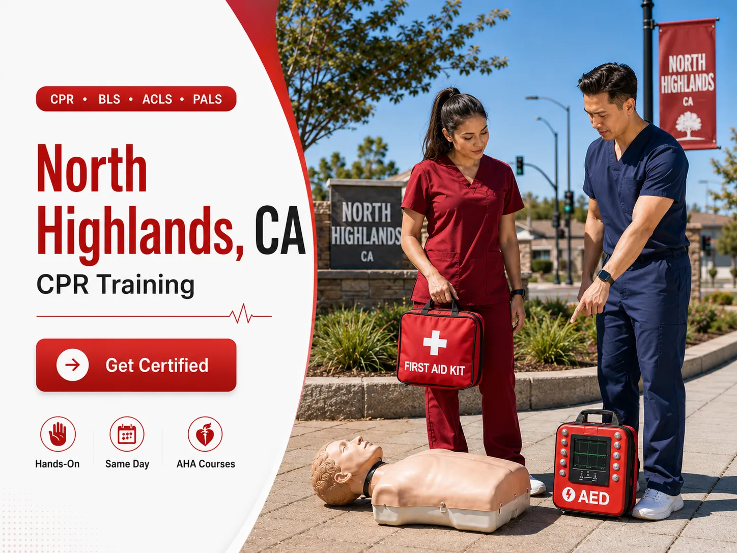 CPR training for community and healthcare workers in North Highlands, CA
