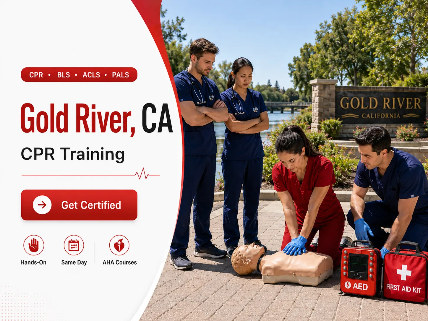 First aid and CPR certification class in Gold River, CA