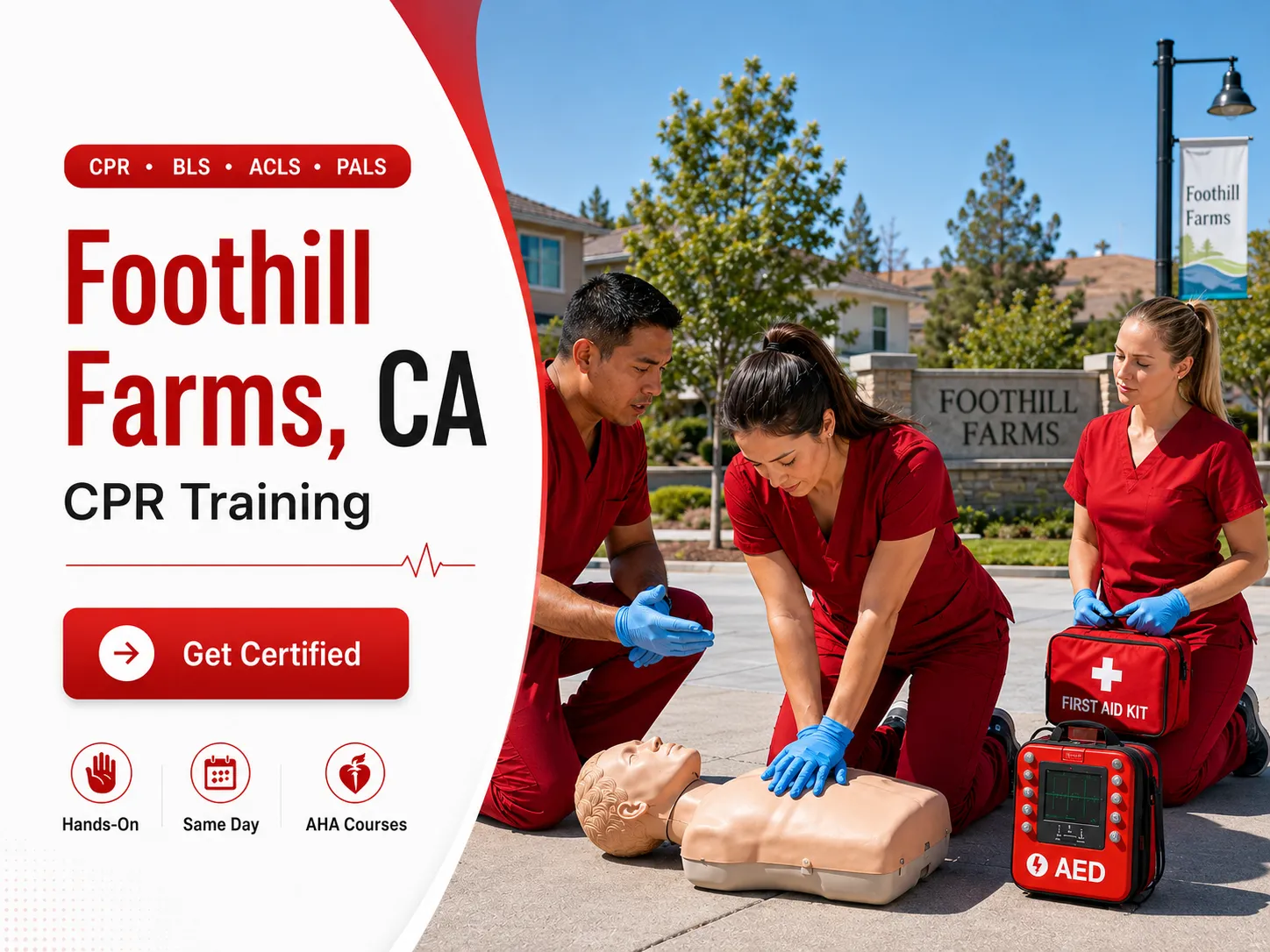 Life-saving CPR skills training session in Foothill Farms, California